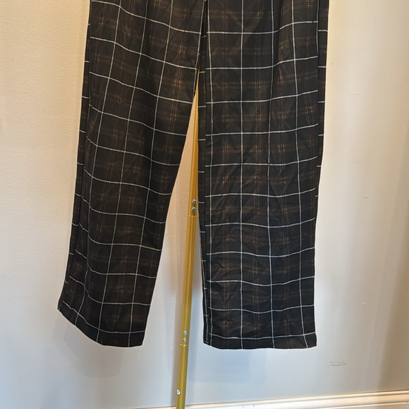 Vanilla star slouchy trousers black brown plaid NWT 5/27 - Picture 5 of 12